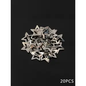 Women's Cute Star Design Hair Clips Hairpins, Summer 2024 Casual New Trendy Plain Color Hair Clips, Fashionable Hair Accessories for Daily Hairstyle Decoration, Hair Clip Set