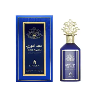 L'HAYA-OUD AMIRI- EXTRAIT DE PARFUM-100ML - Arabian Perfume with Peach Apple Blossom Pineapple Patchouli Wild Rose Musk Earthy Woody Scent