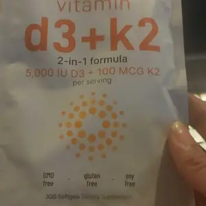 Product Review of Micro Ingredients Vitamin D3 K2 5000IU Softgels | Infused with Sunflower Seed Oil, Vitamin K2 MK7 + Vitamin D Supplement, Non-GMO, No Gluten from L**n R**n ❌** G** ❌**