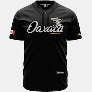 (BLACK) MEZCALEROS DE OAXACA Baseball Jersey, Mexico Jersey for Men Women Youth And Kids, Mexico Baseball Shirt, Hiphop Jersey, All-Over Print Baseball Jersey #2