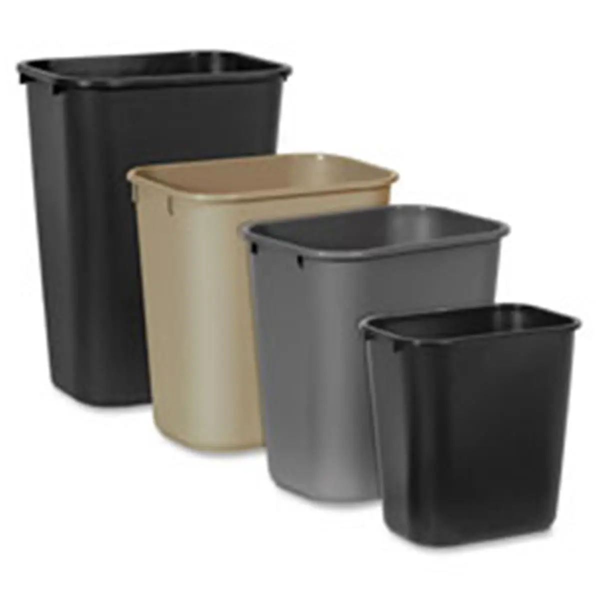 Rubbermaid Commercial RCP2955GY 212 MAIN Durable Plastic Trash Bin - Easy-Clean Standard Series Open Top Rolled Rim Garbage Storage Container for Baby & Maternity Room, Better Work Environment, Furniture/Floor-Safe