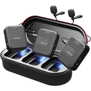 Lavalier Microphones & System, G1(A2) Pro Lapel Mic Dual Pack with  Case Noise Cancellation 492FT 8H for Online Class/YouTube/, Vlogging-Lav-Mics-for-Camera