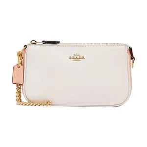 Coach Nolita 19 Pebbled Leather Chain Crossbody Bag for Women in White