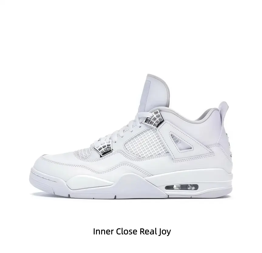 Timeless monochrome white high cut athletic trainers, smooth full grain leather upper with silver hardware accents, shock absorbing air unit midsole textured rubber outsole comfy shoes for gym skate daily streetwear