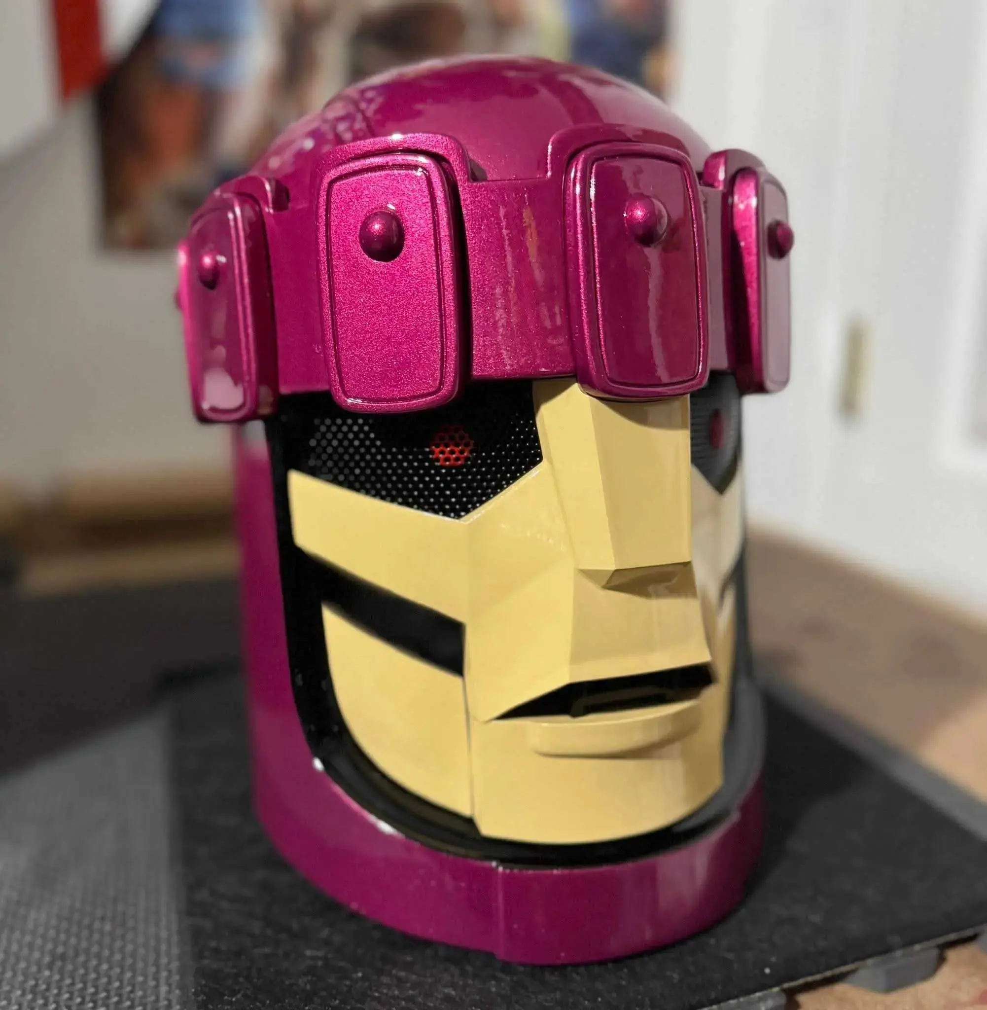 Giant mutant hunting robot helmet Cosplay mask 1 size fits heads up to 24" colored not painted