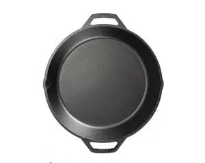 Lodge 13.25 Inch Cast Iron Dual Handle Pan – Large Pre-Seasoned Skillet for Grill, Stovetop, Oven, and Campfire – Made in USA, Induction Compatible, Naturally Nonstick, Even Heating