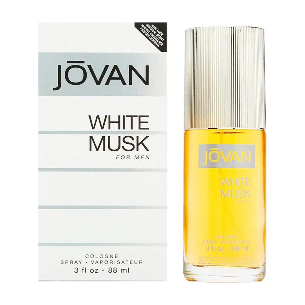 Jovan White Musk for Men 3 Ounce EDC Spray - Captivating Jasmine Ylang-ylang Honeysuckle Scent - Ideal for All Occasions - Top Notes Jasmine Ylang-ylang Honeysuckle Heart Notes Musk Base Notes Amber
