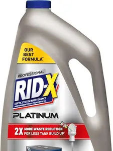 RID-X Septic Tank Treatment Platinum Liquid 6 Month Supply – Our Best Formula with x2 More Waste Reduction