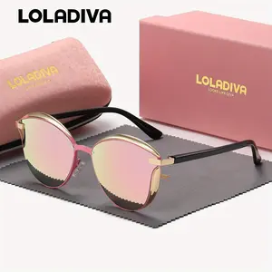 LolaDiva Unisex Fashion Cat-eye Frame Polarized Sunglasses for Outdoor Activities Suitable for fashionable dressing and driving UV400
