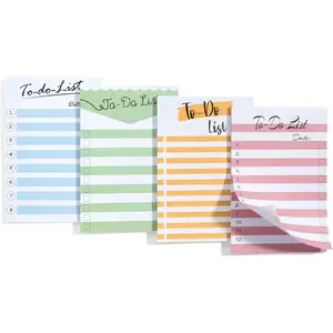 - To Do List Sticky Notes: Striped Style, 4"x6", 4 Pads (200 Sheets), Daily Planner