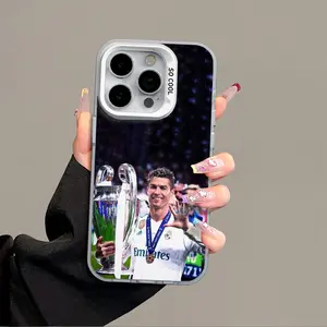 Ronaldo IPhone 17 Promax Phone Case Anti Drop Case Suitable For IPhone 16 15 14 13 12 11 Xs Plus Samsung S25 S24 S23 S22 Ultra FE Acrylic Protective Shockproof Rugged Case Football