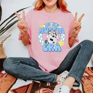 In My Muffin Era Shirt, Funny Muffin Blue Family Oversized T-shirt, Cute Blue Cartoon Characters T-shirt, Funny Blue Family Vacation Shirt, Blue And Bingo Shirt, Chilli Heeler Family Shirt