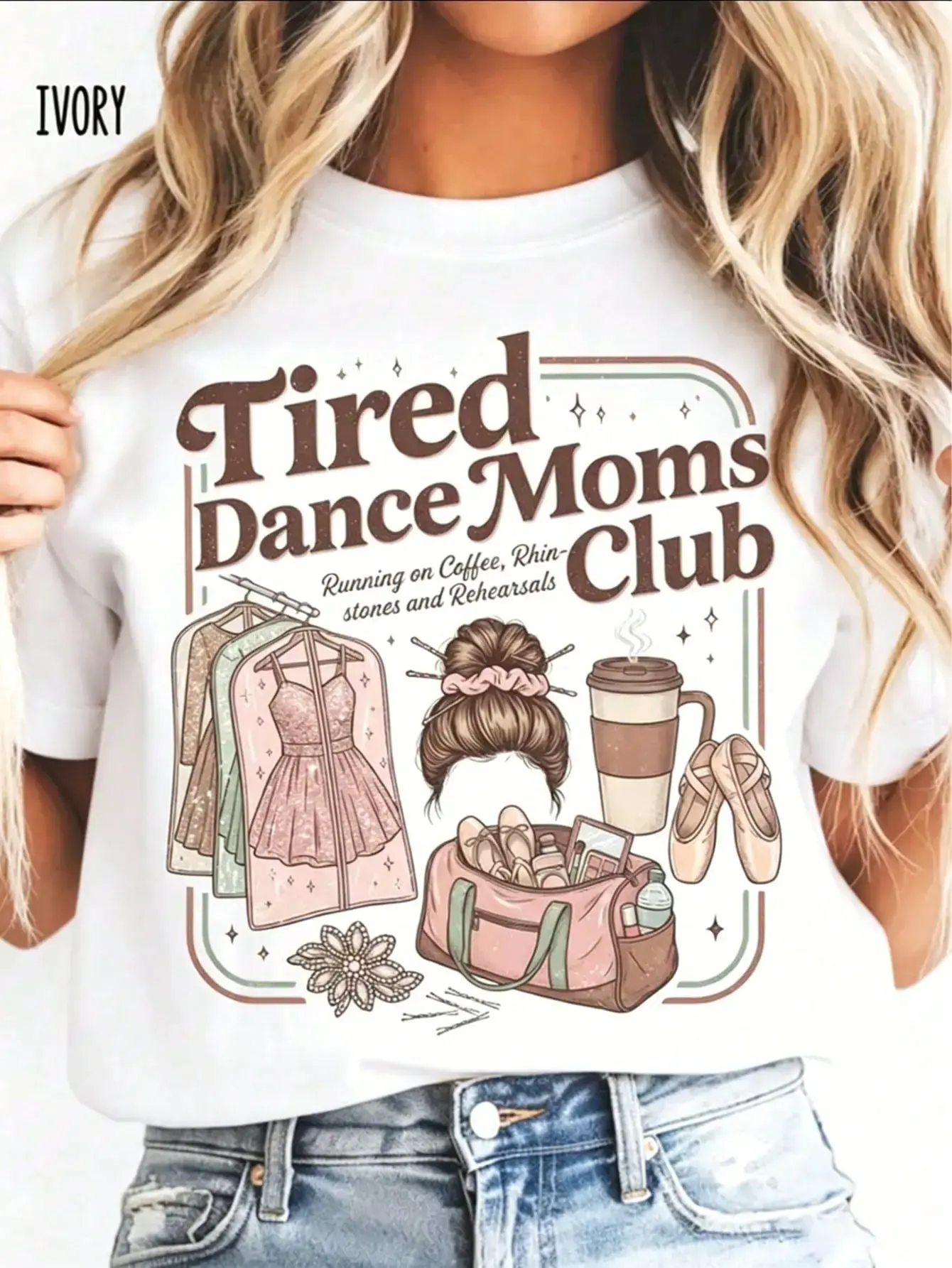 Dance Mom Shirt,Dancer Comps Tshirt, Dancing Competition Team Tee2026-Cropped Graphic Tees Women,Concert Outfits,Cute Clothes