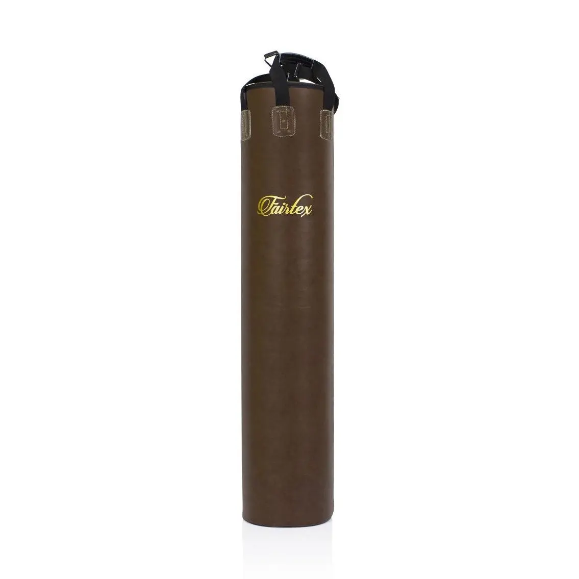 Fairtex HB6 6 ft Banana Punching Bag, Synthetic Leather Boxing Equipment for Muay Thai, Kickboxing & MMA Training (Unfilled, Brown), Muay Thai Boxing, Banana Shape, Combat Sports