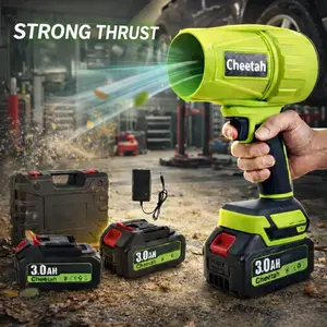 Cheetah Cordless Blower –  Turbo Power! ️ 2x 21Vmax Batteries for Fast Car Drying & Garden Cleanup