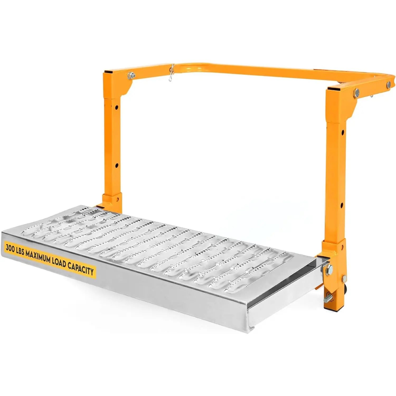Compact Adjustable Truck Tire Service Step (Model 50694), 21.5" x 7.3" Non-Slip Platform, Foldable, 300lb Capacity - For Tire Work, Fits Up to 31" Diameter Wheels, Adjustment