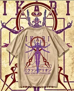 Evangelion Unit 01 Vintage Washed T-Shirt – Oversized EVA Mecha Anime Graphic Tee | Unisex Soft Cotton Summer Streetwear Top