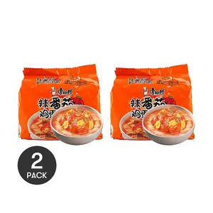 2Packs MASTER KONG Spicy Tomato Egg Beef Noodles, 5-in-1, 3.88 oz/Pack*5 packs