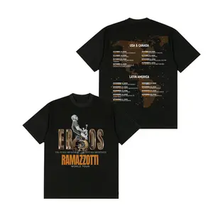 Eros Ramazzotti 2026 World Tour T-Shirt – Una Storia Importante Graphic Shirt with USA & Latin America Tour Dates, Men's Women's Tops