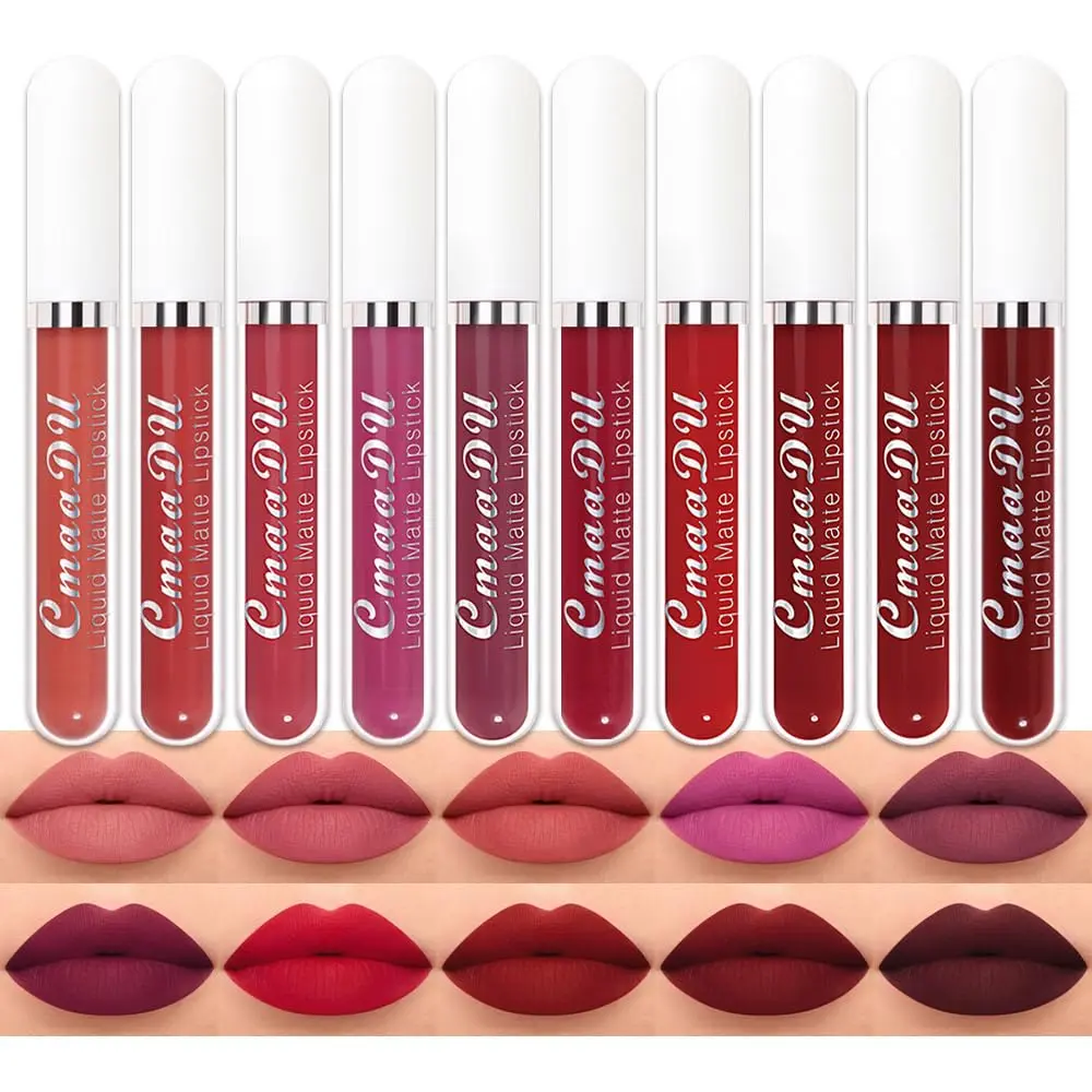 Long Lasting Liquid Matte Lipstick – Waterproof Velvet Lip Tint with Rich Pigment Colors