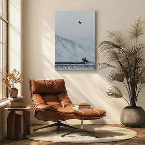 Minimalist Modern Western Canvas Print - B2 Spirit & Cowboy Wall Art - Fits Industrial, Rustic, and Contemporary Decor - High-Quality Canvas for Home & Workspace