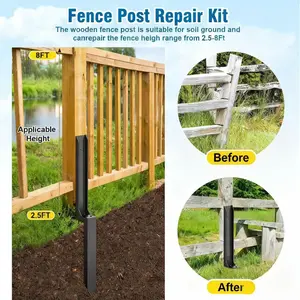 Garden Fence Repair Tool Kit, Ground Anchors, Post Support Fixing Equipment, Ideal for Damaged Fence Maintenance