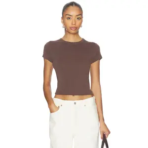St. Agni Organic Cotton Baby Tee in Fudge