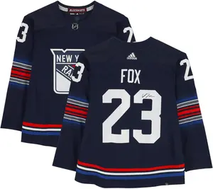 Adam Fox New York Rangers Autographed 2023-24 Navy Alternate Adidas Authentic Jersey - Fanatics Authentic Certified