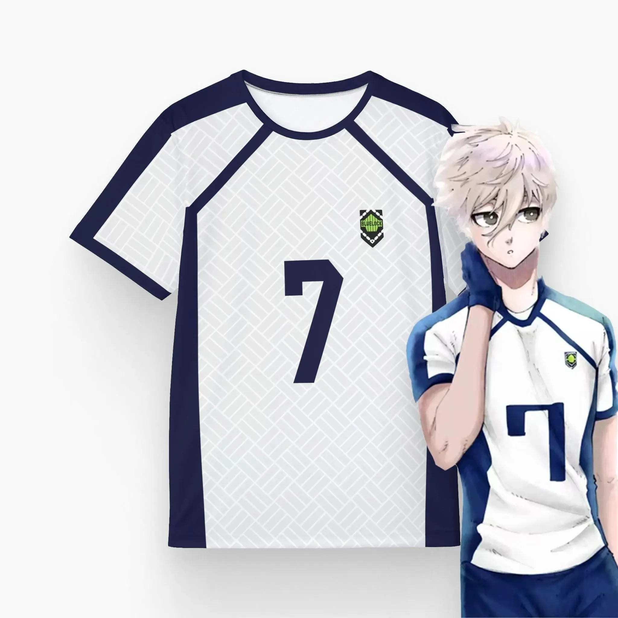Bluelock Uniform Cosplay AOP T-shirt, Nagi, Isagi,Barou jersey shirt, Anime Cosplay, Gift for fan