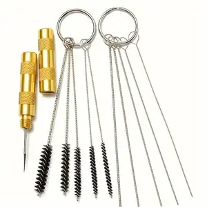 11-piece set of pneumatic spray gun nozzle cleaning and maintenance tools, needle and brush accessories, Spray Nozzles
