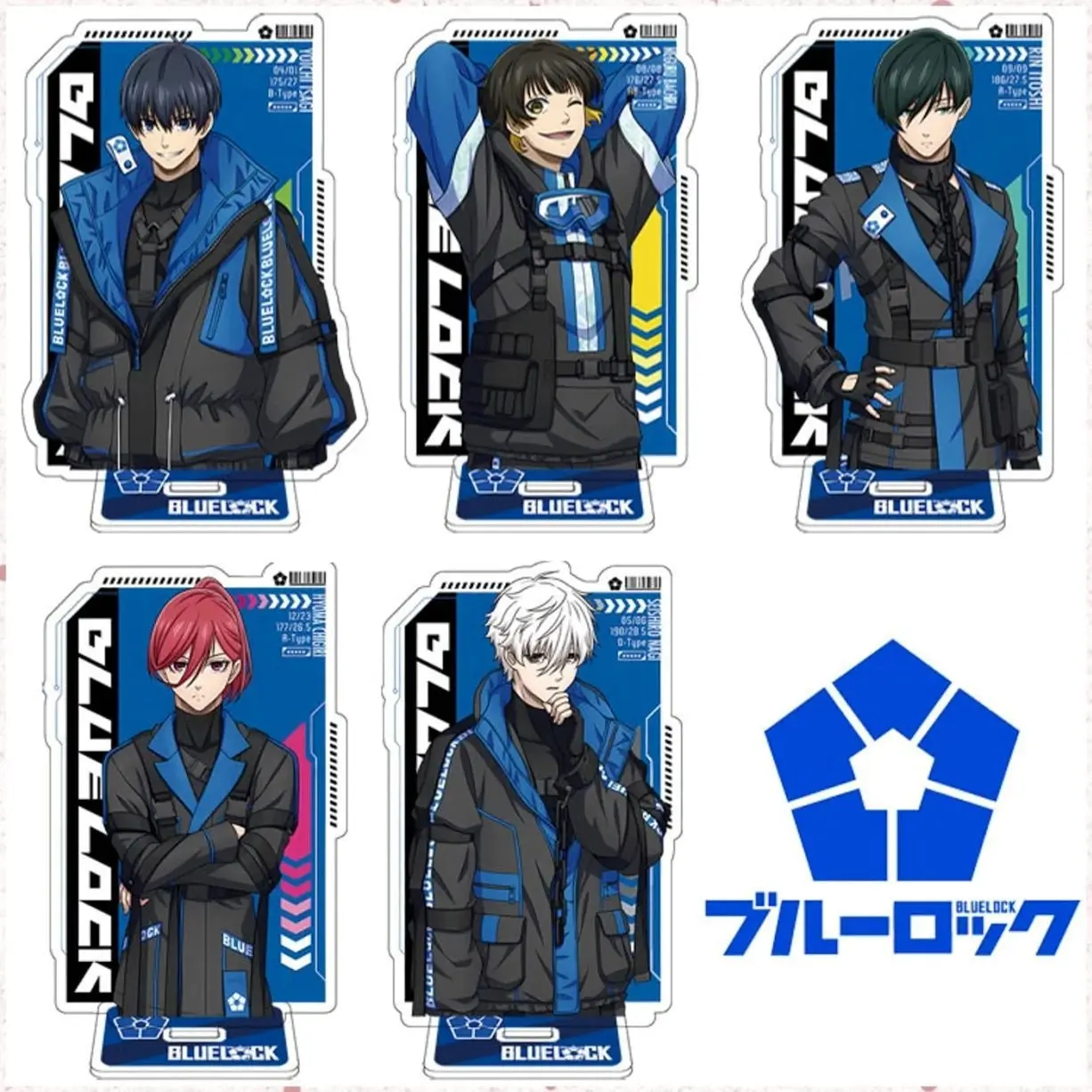 5 ops Blue Lock Acrylic Standee, Fan Collectible Stand