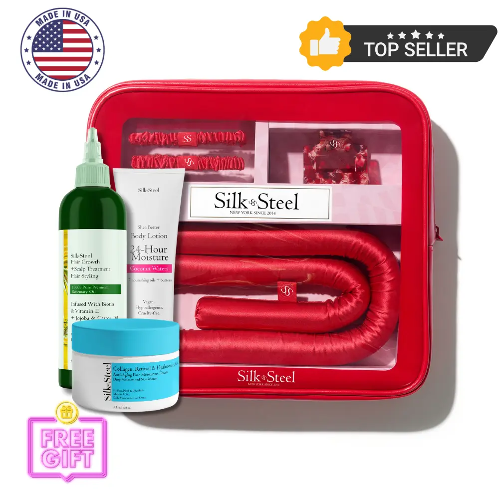 4in1 Silky Heatless Hair Curling-with Free Selfcare Sets