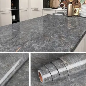 1 roll of[23.62*393.70IN] marbled waterproof wall sticker desktop sticker, heat and oil resistant kitchen wallpaper cabinet sticker, furniture renovation self-adhesive paper for bathroom and kitchen, household items