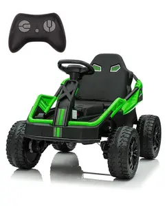 【GARVEE】24V Electric Ride-On Car for Big Kids with Parent Control, 200W 4x4 Motor, 4 Shock Absorbers, Metal Frame, 6MPH Speed, Headlights, Music, Horn, Battery Powered, Available in Green, Red, Pink, Black