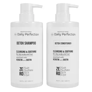 (dp) Detox Shampoo & Conditioner – Hydrate, Clarify & Remove Buildup, Oil & Impurities – Clean, Salon-Grade Formula with Biotin + Keratin