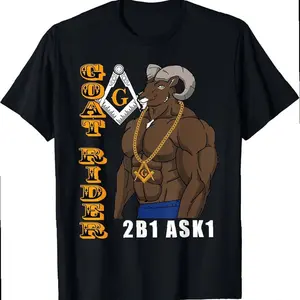 Brothers Masons Goat Rider 2b1 Ask1 Pha Masonic Father's Day T-shirt