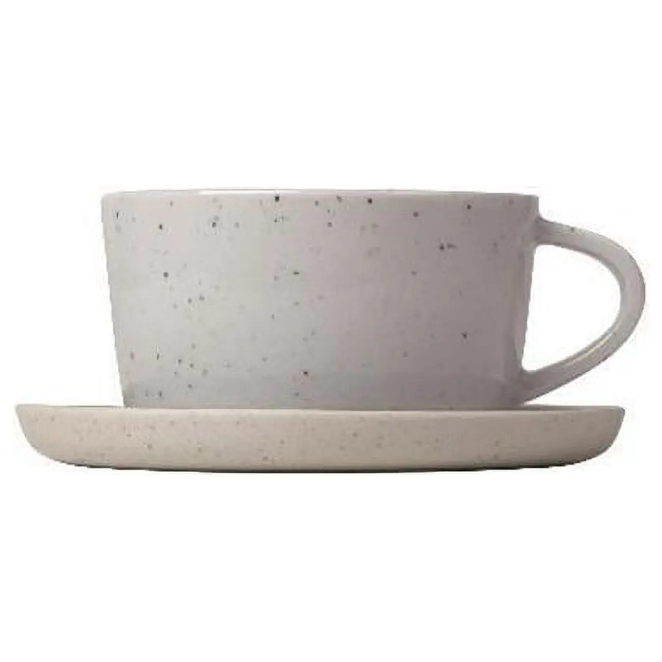 Blomus 64112 5 oz Sablo Ceramic Stoneware Coffee Cups & Saucers, Set of 2