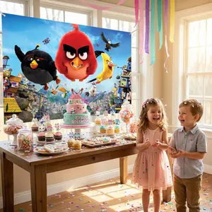 AAngry Birds Flags European Simple Design Horizontal Banner | All-Weather Durable for Indoor & Outdoor | Vivid Color Fastness