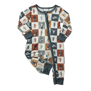 LR0803-Cozy Skull-Print Long Sleeve Baby Sleeper – Ultra-Soft for All-Night Comfort Toddler Clothing