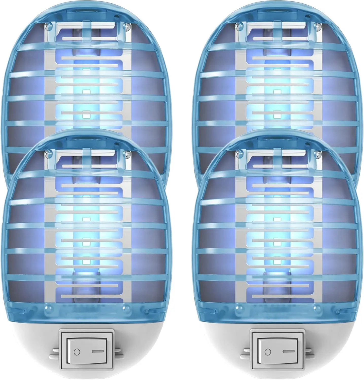 Bug Zapper, 4-Pack Indoor Blue Light Bug Zapper for Living Room