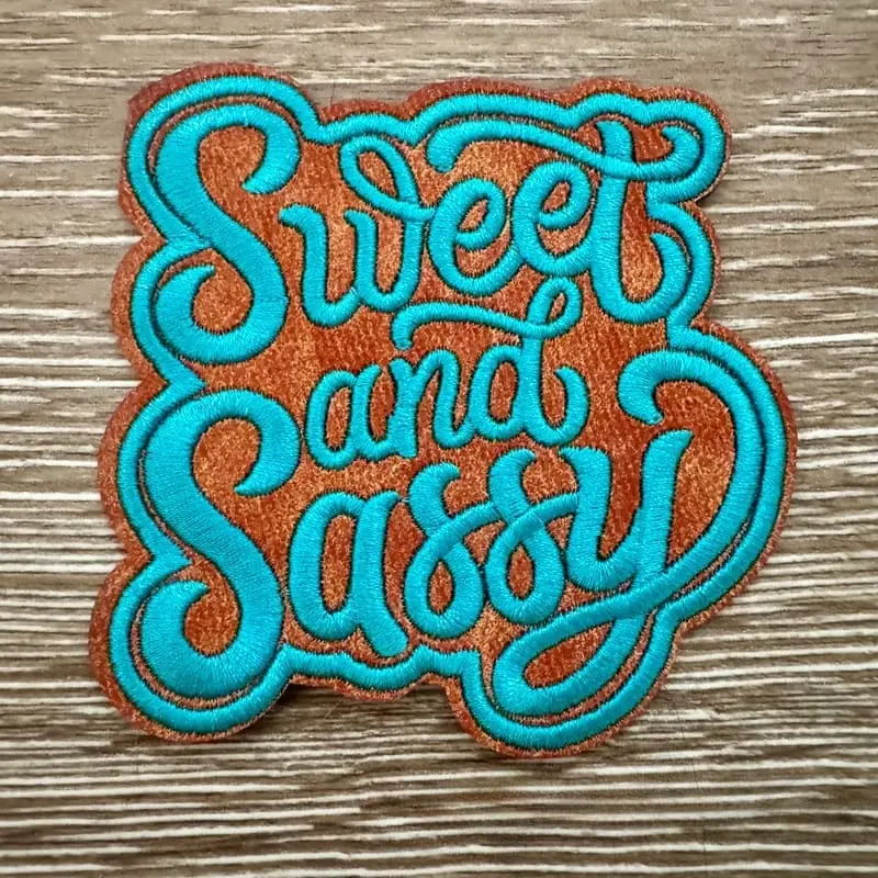 Sweet and Sassy Leather Iron-On Patch