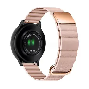 Suitable for Samsung watch Galaxy watch45 genuine leather magnetic buckle Huawei FIT3/GT3 watch strap