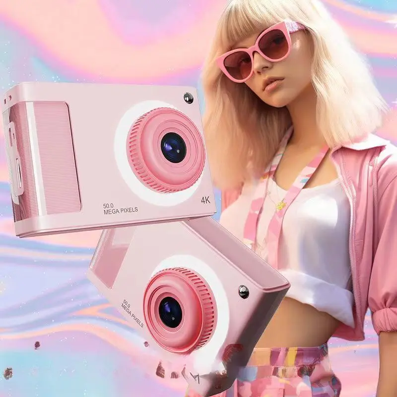 Classic Vintage Digital CCD Point & Shoot Camera - HD Dual-Lens System, Compact Portable Design, Rear Memory Card Slot, Beauty Filters, Manual Functions, Long-Time Shooting, for Students, Parties, Party