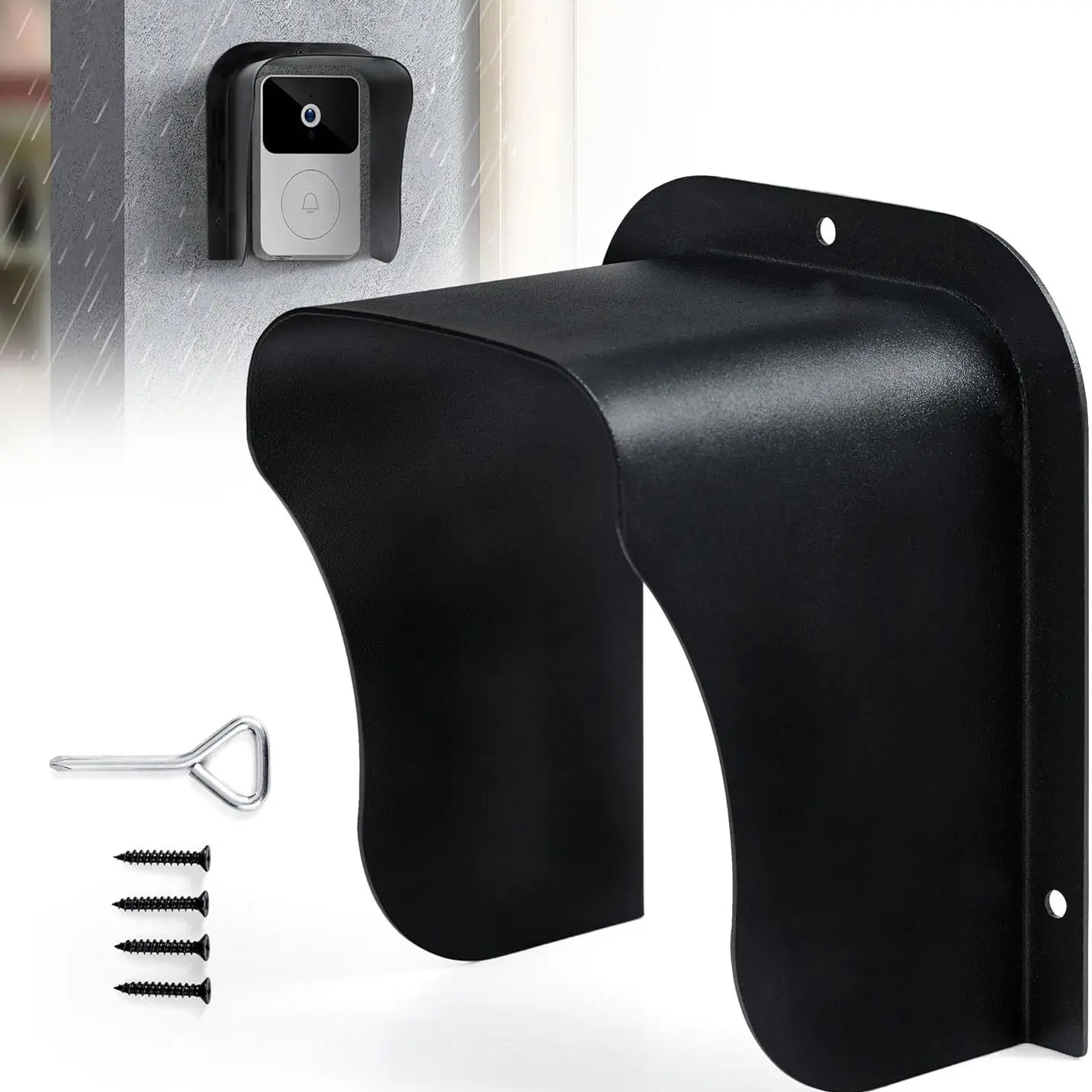 Large Metal Doorbell Protector, Outdoor Keyboard Cover, Video Doorbell Waterproof Case, Durable Weather-Resistant Design