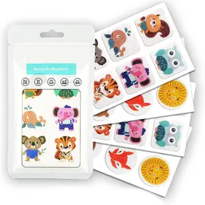 Mosquito Repellent Patches with Essential Oils for Kids & Adults Cute Animal Shapes DEET-Free Plant-Based Bug Protection Badges for Family Camping Travel & Outdoor Fun