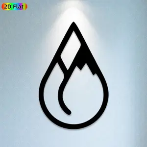 1pc Mountain Droplet Metal Wall Art,Mountain Droplet Statue Mural, Ideal Gift for New Year, Easter, Nature & Outdoor Enthusiasts, Rust-Resistant Metal Wall Decor Wall Sculptures, Perfect for Home Wall & Garden Fence, Unique Year-Round Home Decor