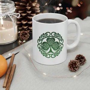 Celtic Shamrock Ceramic Mugs 11oz