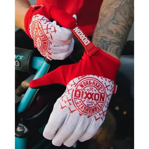 Corpo Moto Gloves - White & Red