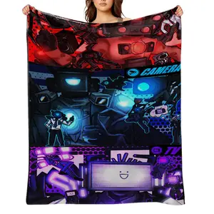 Skibidi-Toilet-Flannel Throw Blanket for Girls Boys- Ultra Soft, Anti-Shrink & Wrinkle-Resistant ,Quick-Dry, Machine Washable Cozy Throw ,Perfect Gift for Kids Adults A-82