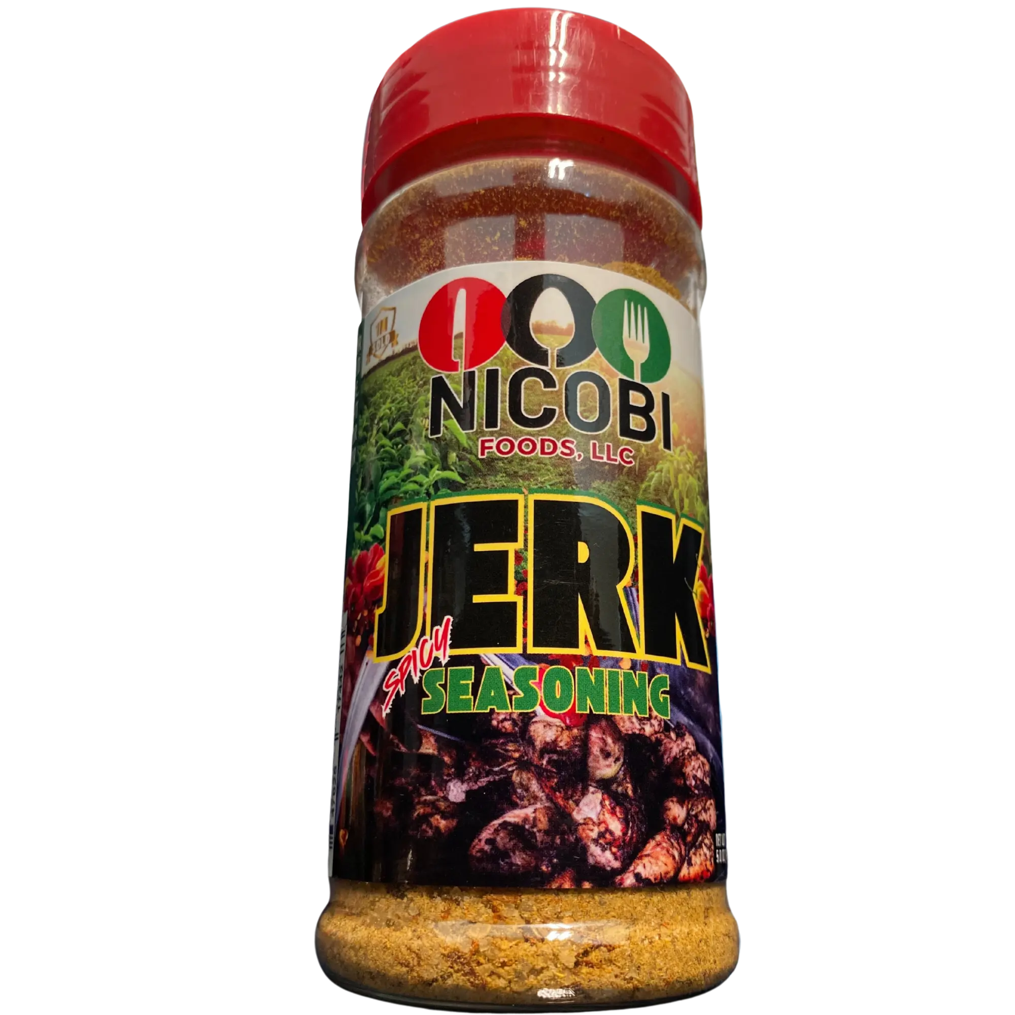 Nicobi Foods Hot & Spicy Jerk Seasoning Spice“Authentic Caribbean Dried Jerk Seasoning – Bold, Smoky, and Spicy Island Flavor for Chicken, Seafood, and Veggies – 100% Natural Spice Blend”